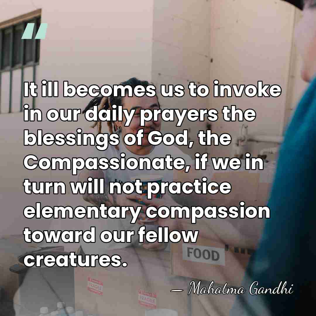 It ill becomes us to invoke in our daily prayers the blessings&hellip; - Mahatma Gandhi