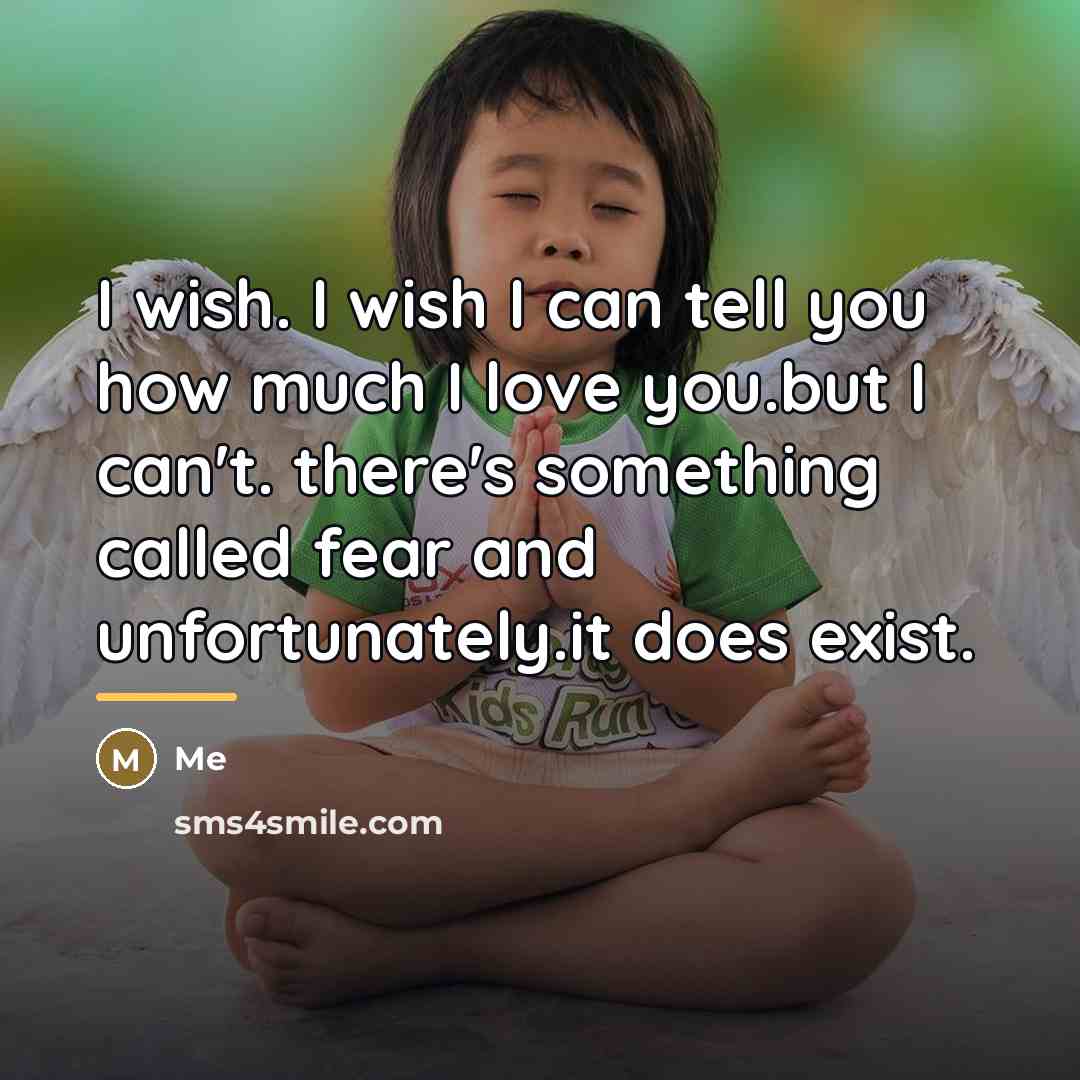 “I wish. I wish I can tell you how much…” quote by Me