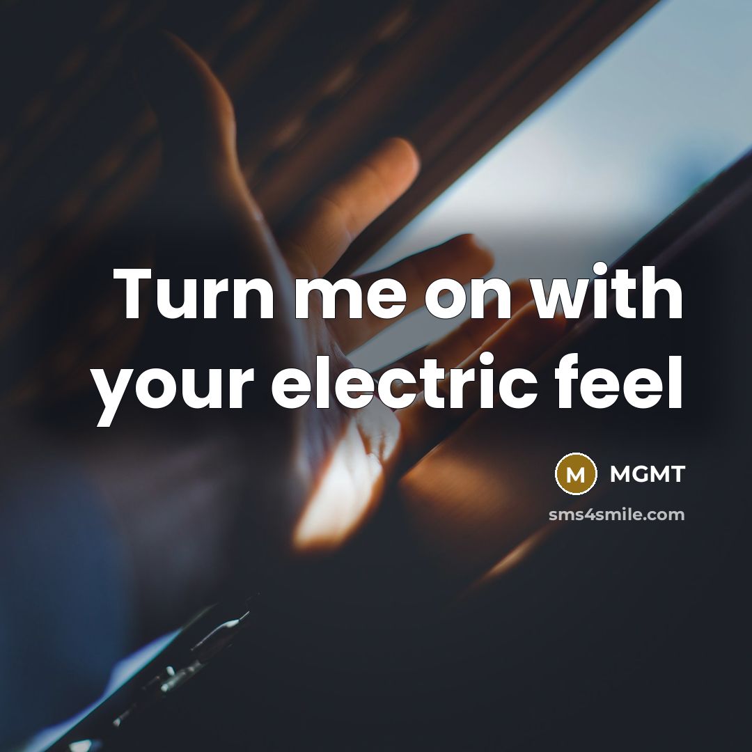 “Turn me on with your electric feel…” quote by MGMT