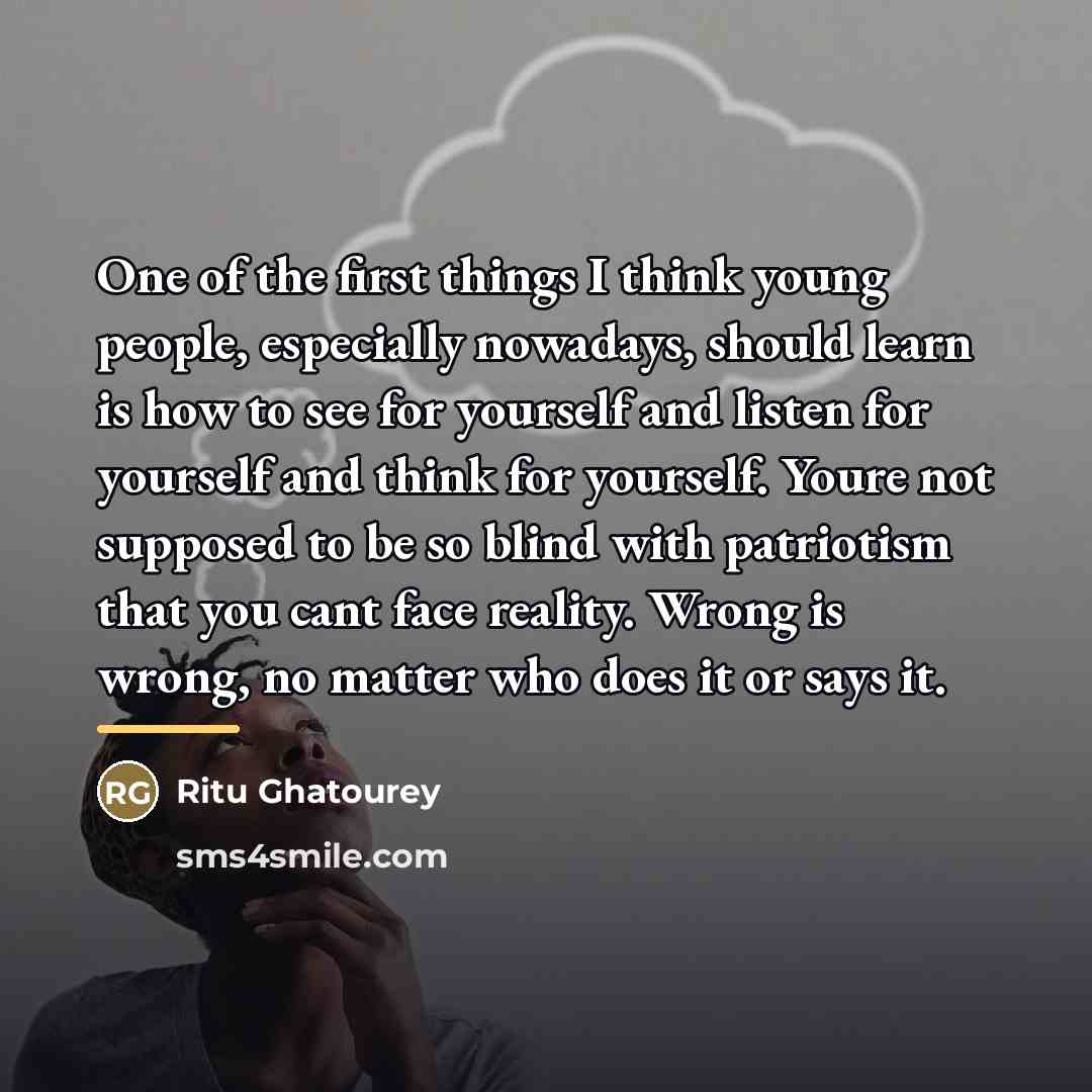 “One of the first things I think young people, especially…” quote by Ritu Ghatourey