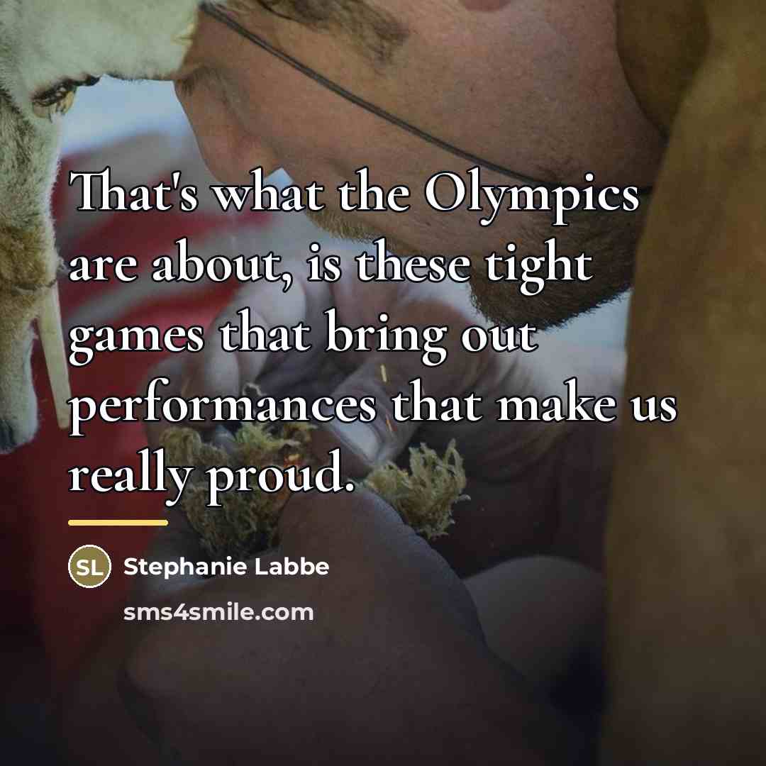 “That's what the Olympics are about, is these tight games…” quote by Stephanie Labbe