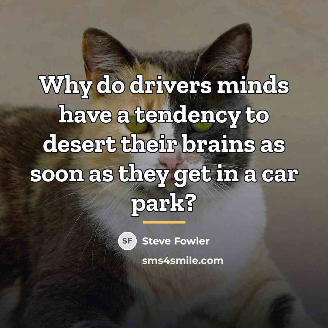 “Why do drivers minds have a tendency to desert their…” quote by Steve Fowler