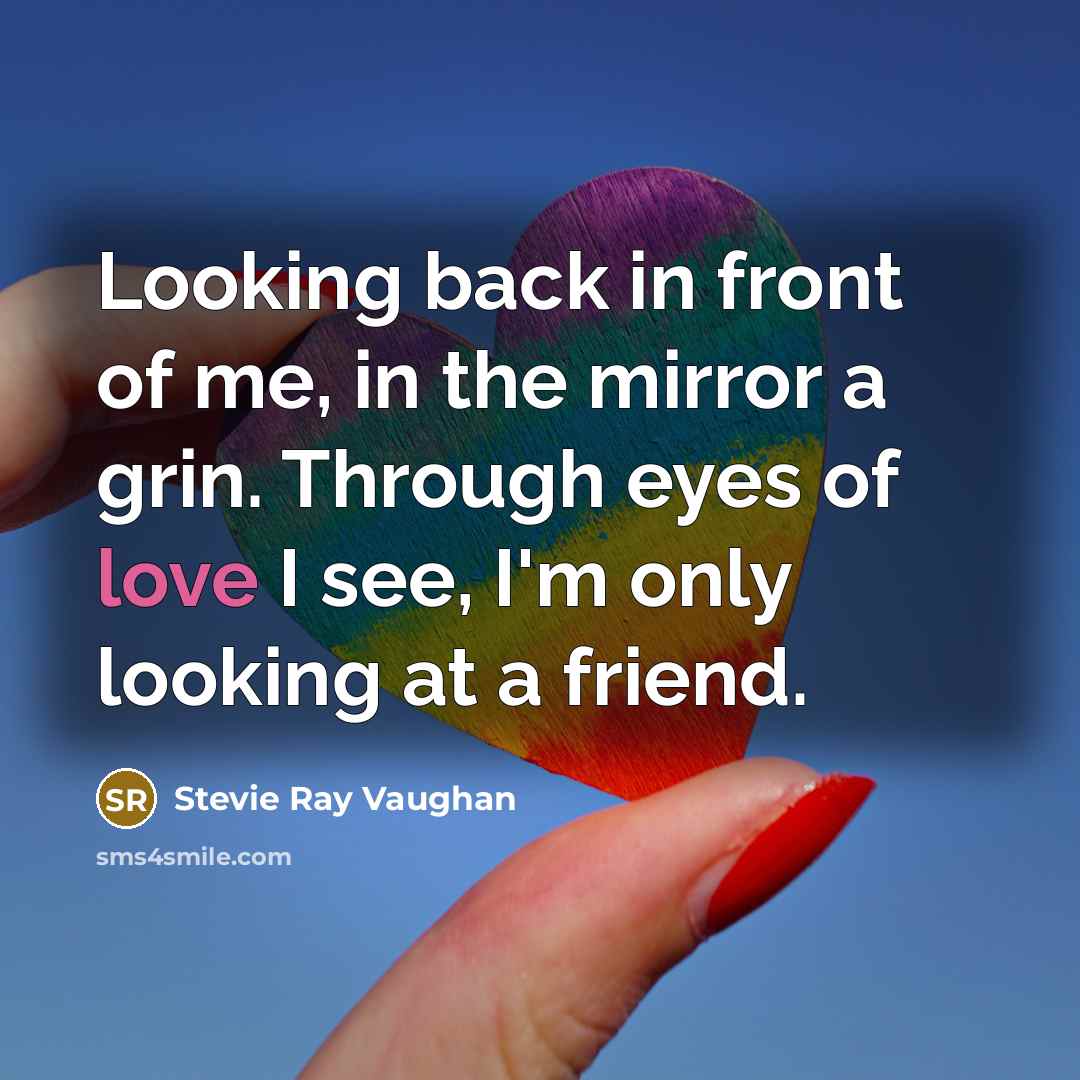 “Looking back in front of me, in the mirror a…” quote by Stevie Ray Vaughan