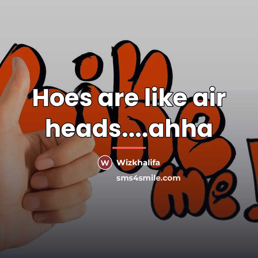“Hoes are like air heads....ahha…” quote by Wizkhalifa
