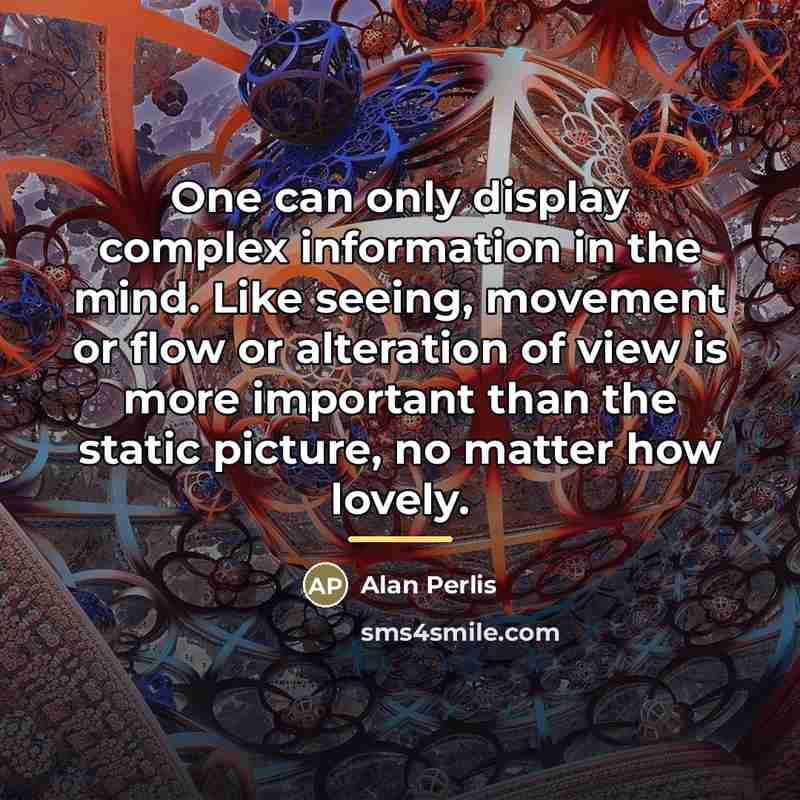 “One can only display complex information in the mind. Like…” quote by Alan Perlis