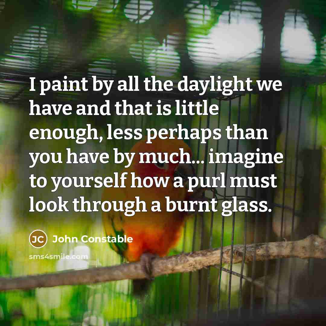 “I paint by all the daylight we have and that…” quote by John Constable