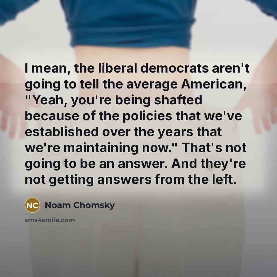 “I mean, the liberal democrats aren't going to tell the…” quote by Noam Chomsky