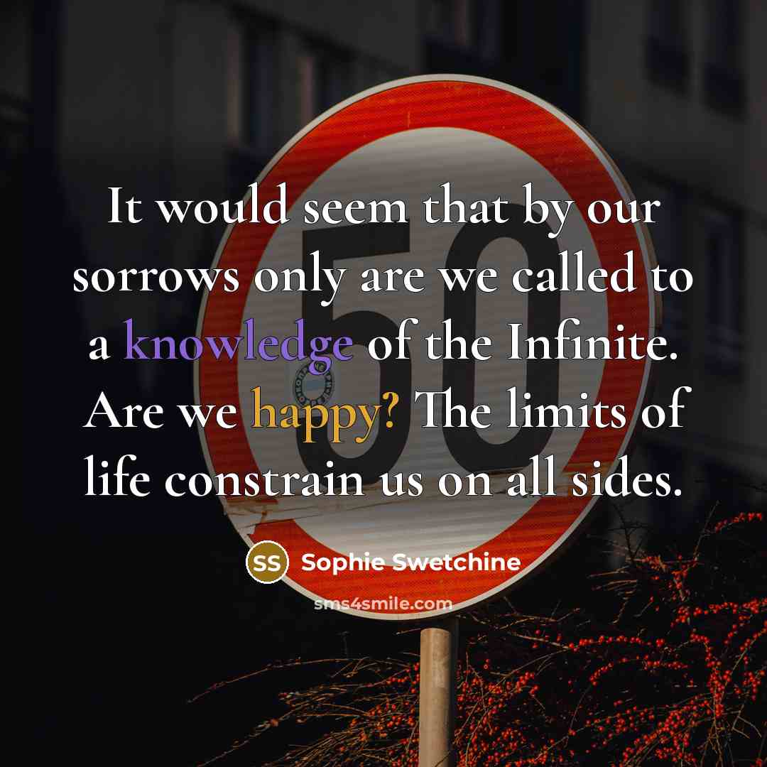 “It would seem that by our sorrows only are we…” quote by Sophie Swetchine