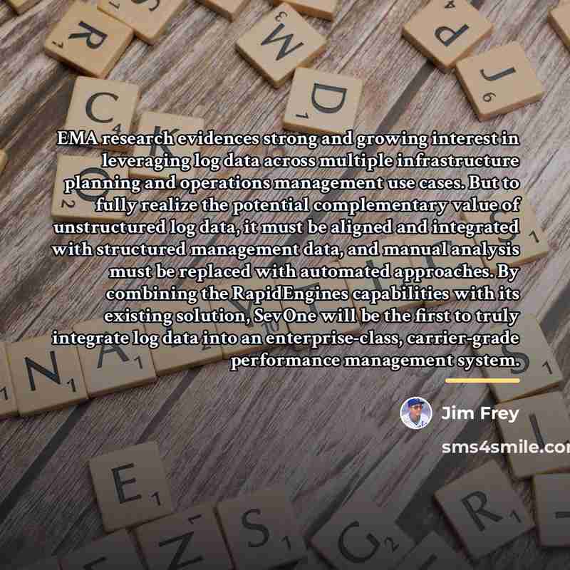 “EMA research evidences strong and growing interest in leveraging log…” quote by Jim Frey