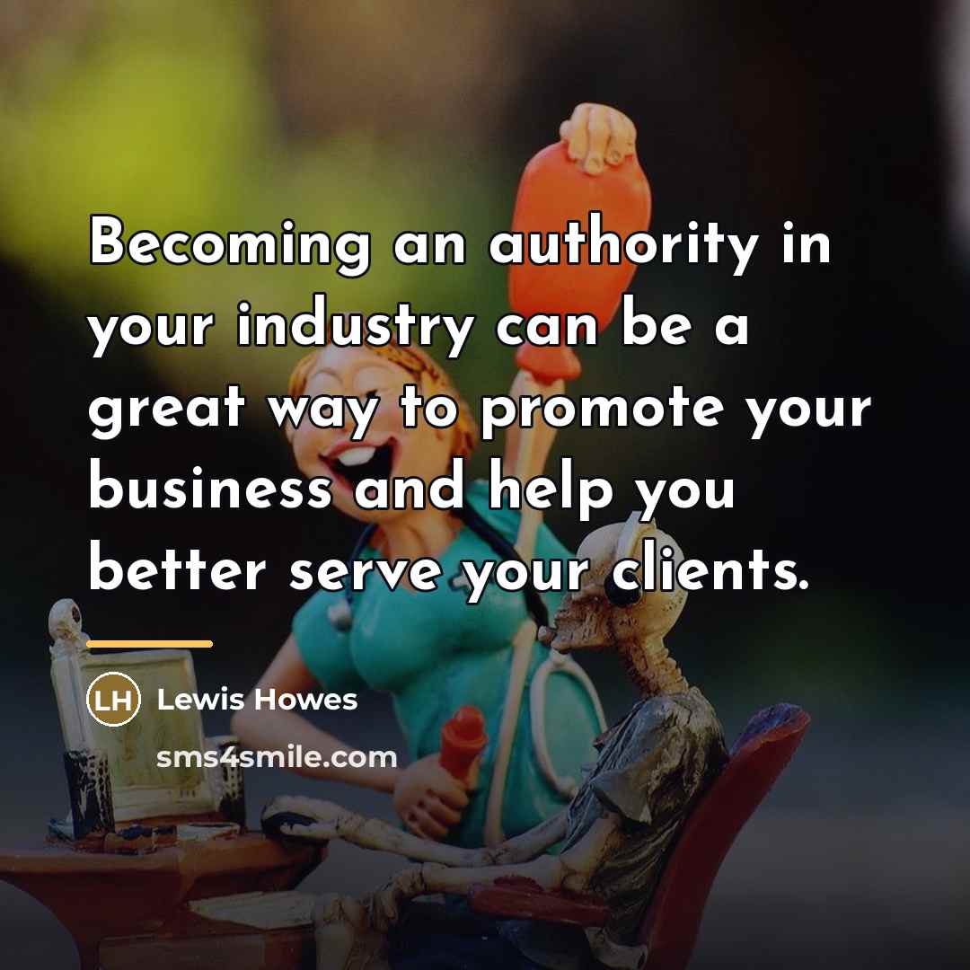 “Becoming an authority in your industry can be a great…” quote by Lewis Howes