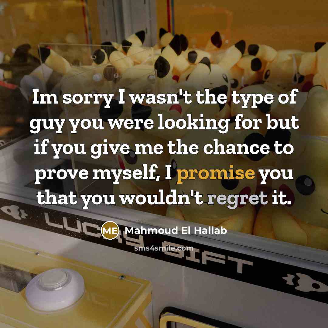 “Im sorry I wasn't the type of guy you were…” quote by Mahmoud El Hallab