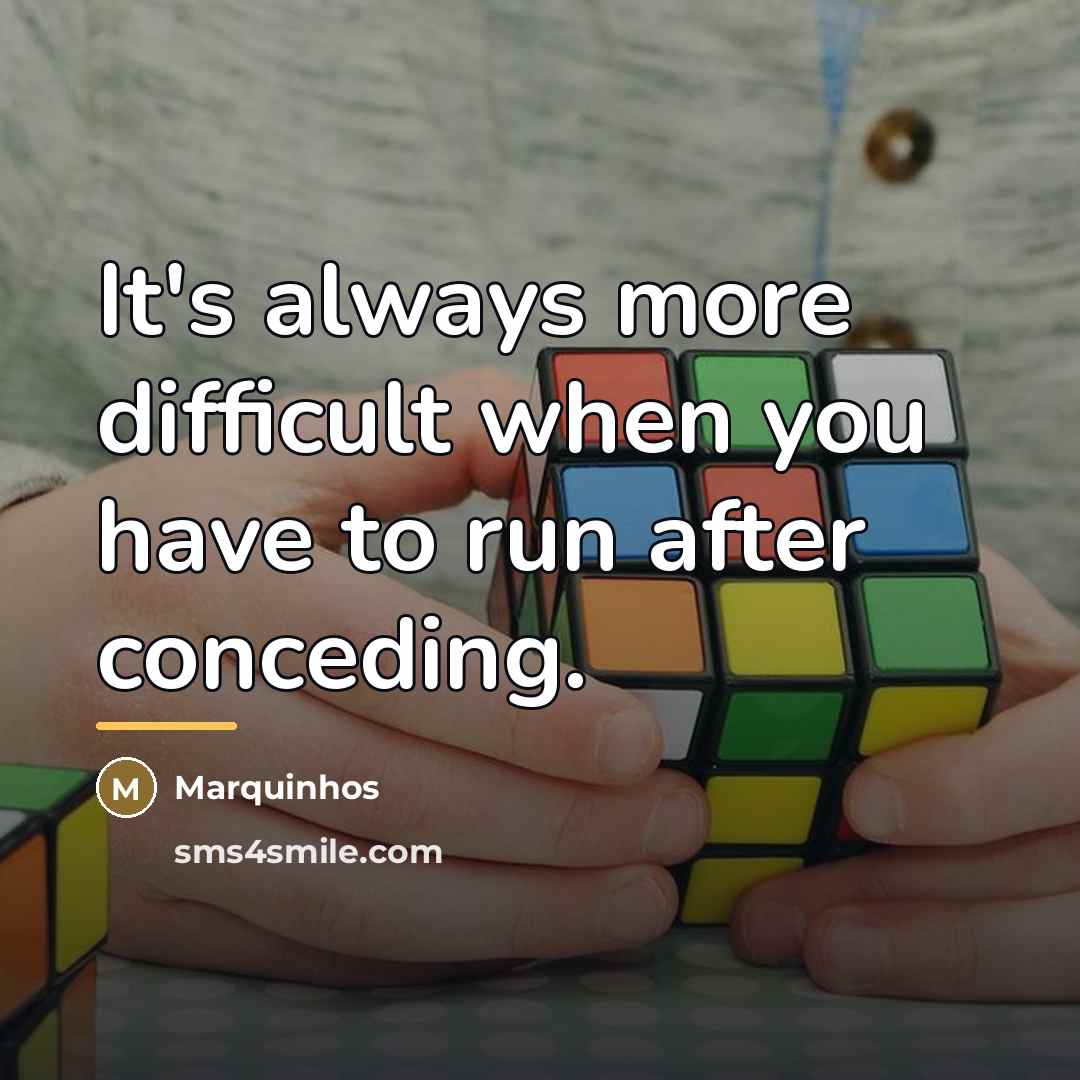 “It's always more difficult when you have to run after…” quote by Marquinhos