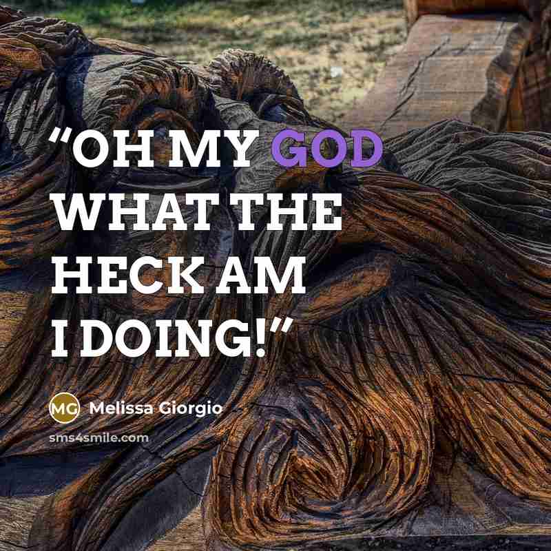 “OH MY GOD WHAT THE HECK AM I DOING!” quote by Melissa Giorgio
