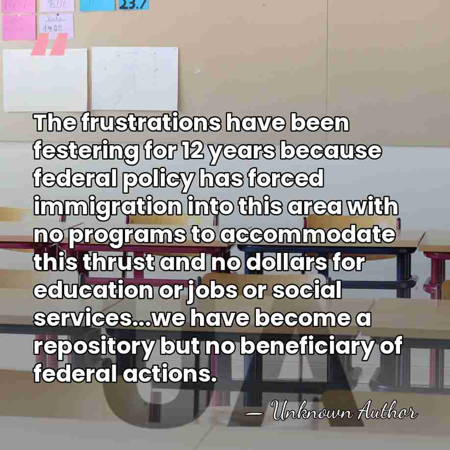 The frustrations have been festering for 12 years because federal policy has&hellip; - Unknown Author