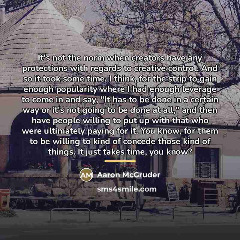 “It's not the norm when creators have any protections with…” quote by Aaron McGruder