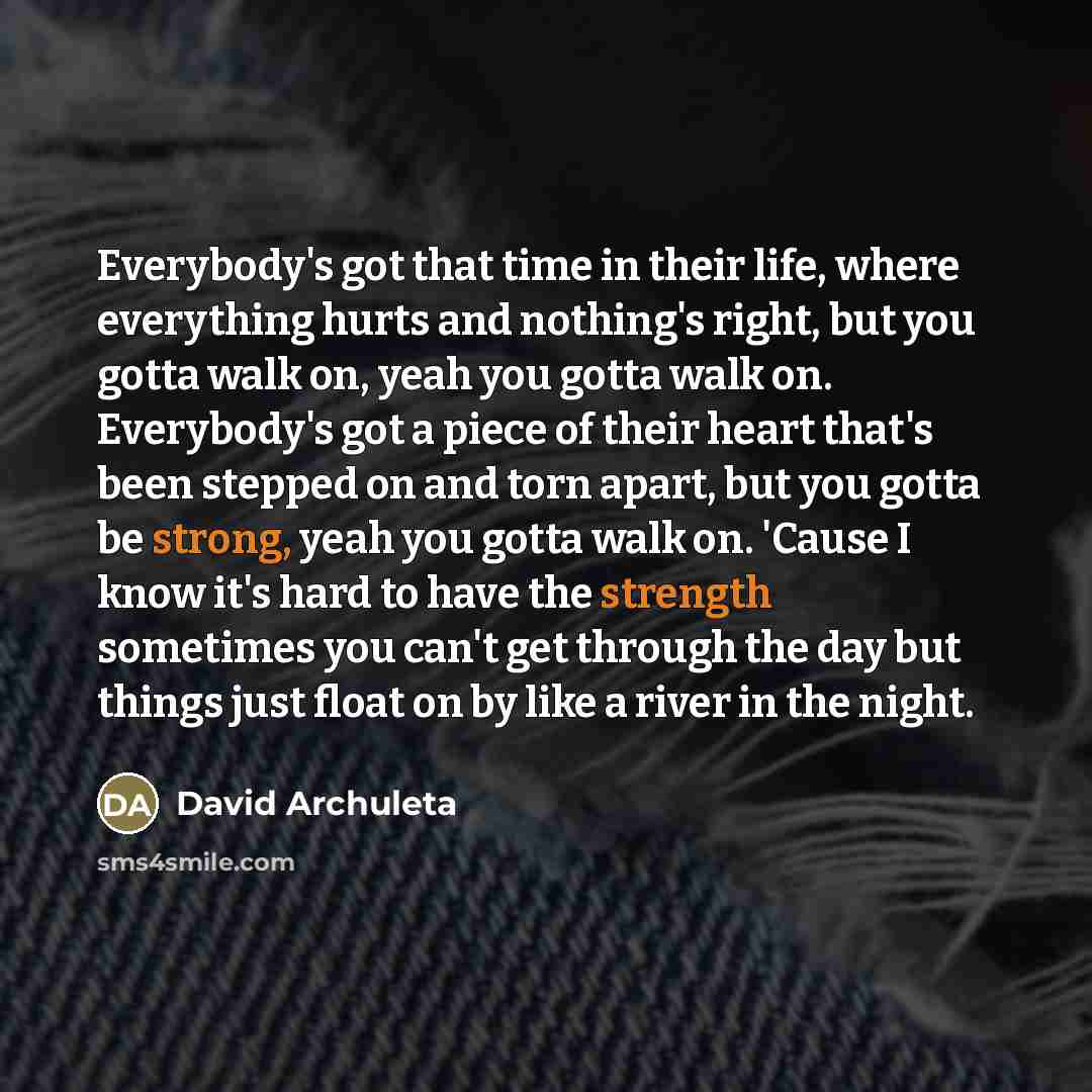 “Everybody's got that time in their life, where everything hurts…” quote by David Archuleta