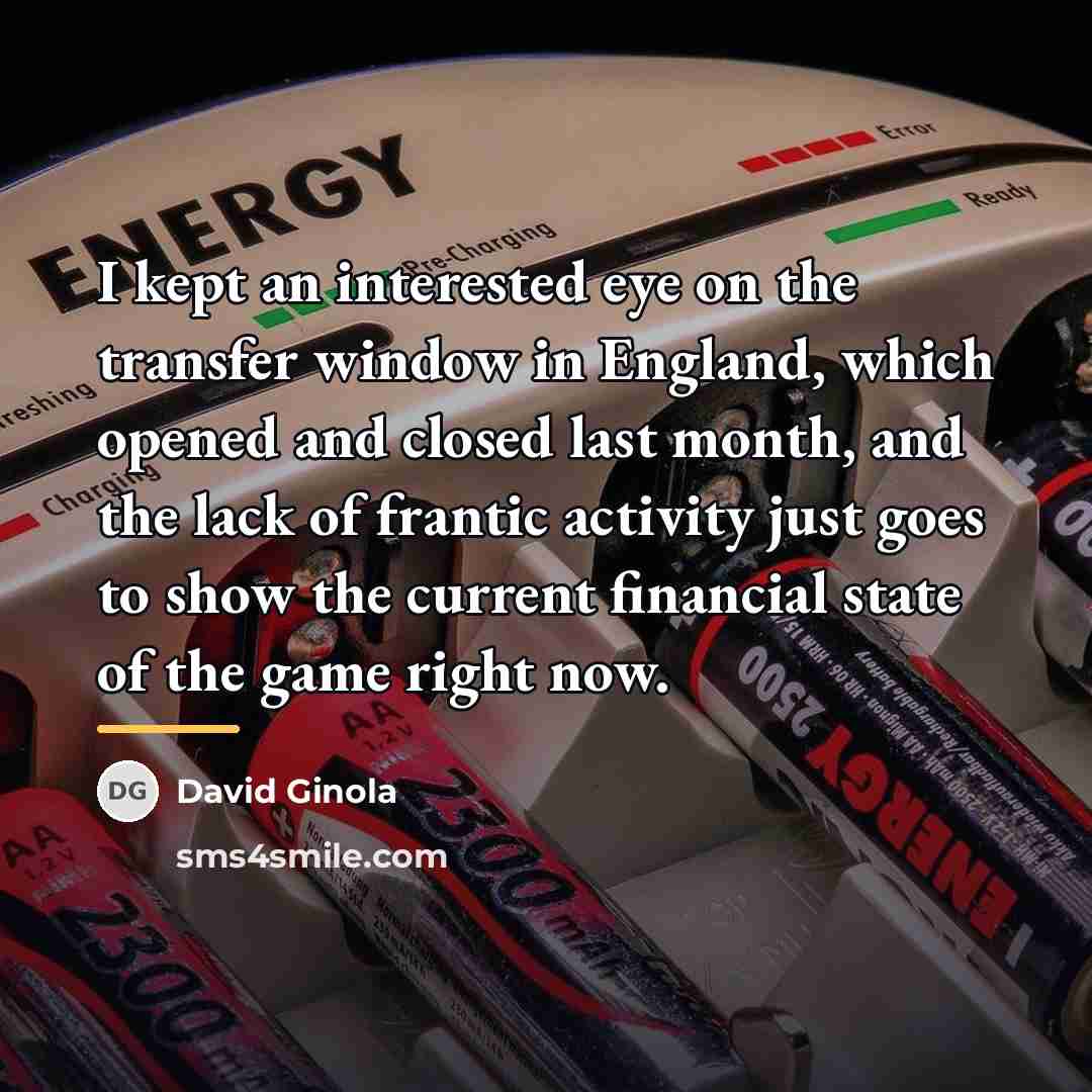 “I kept an interested eye on the transfer window in…” quote by David Ginola