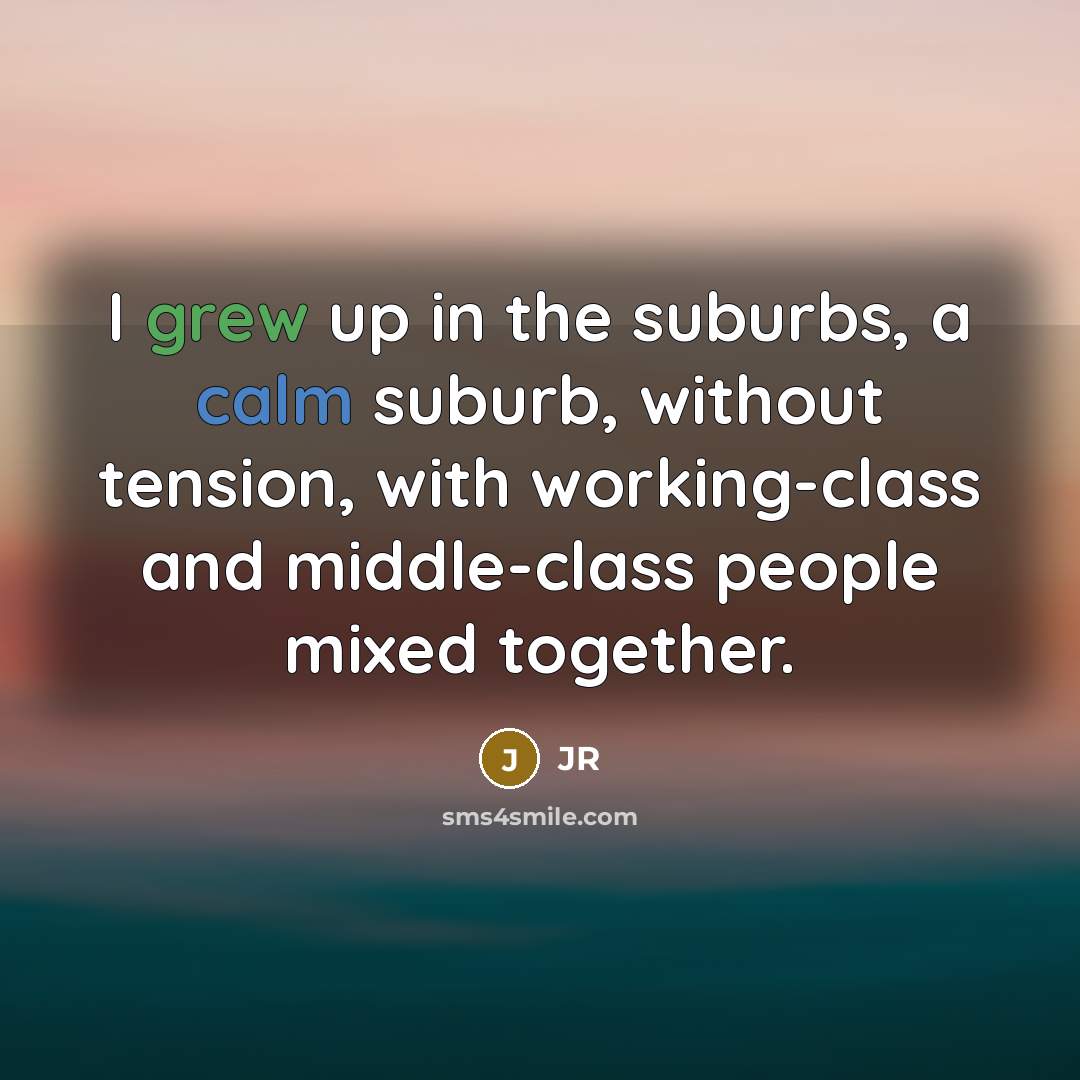 “I grew up in the suburbs, a calm suburb, without…” quote by JR