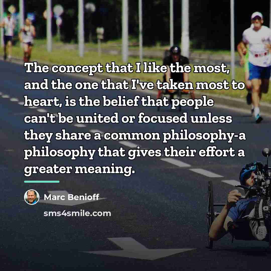 “The concept that I like the most, and the one…” quote by Marc Benioff