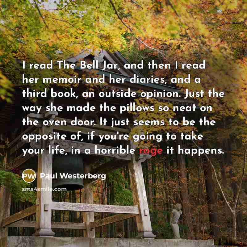 “I read The Bell Jar, and then I read her…” quote by Paul Westerberg