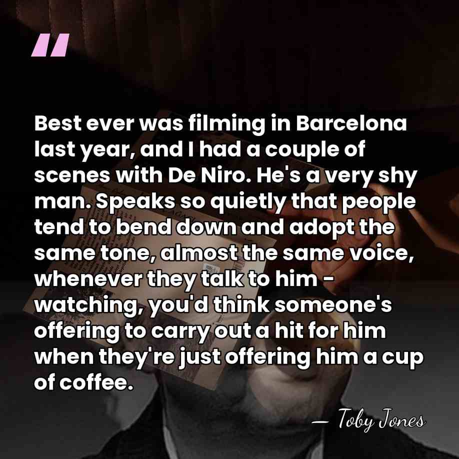 Best ever was filming in Barcelona last year, and I had a&hellip; - Toby Jones