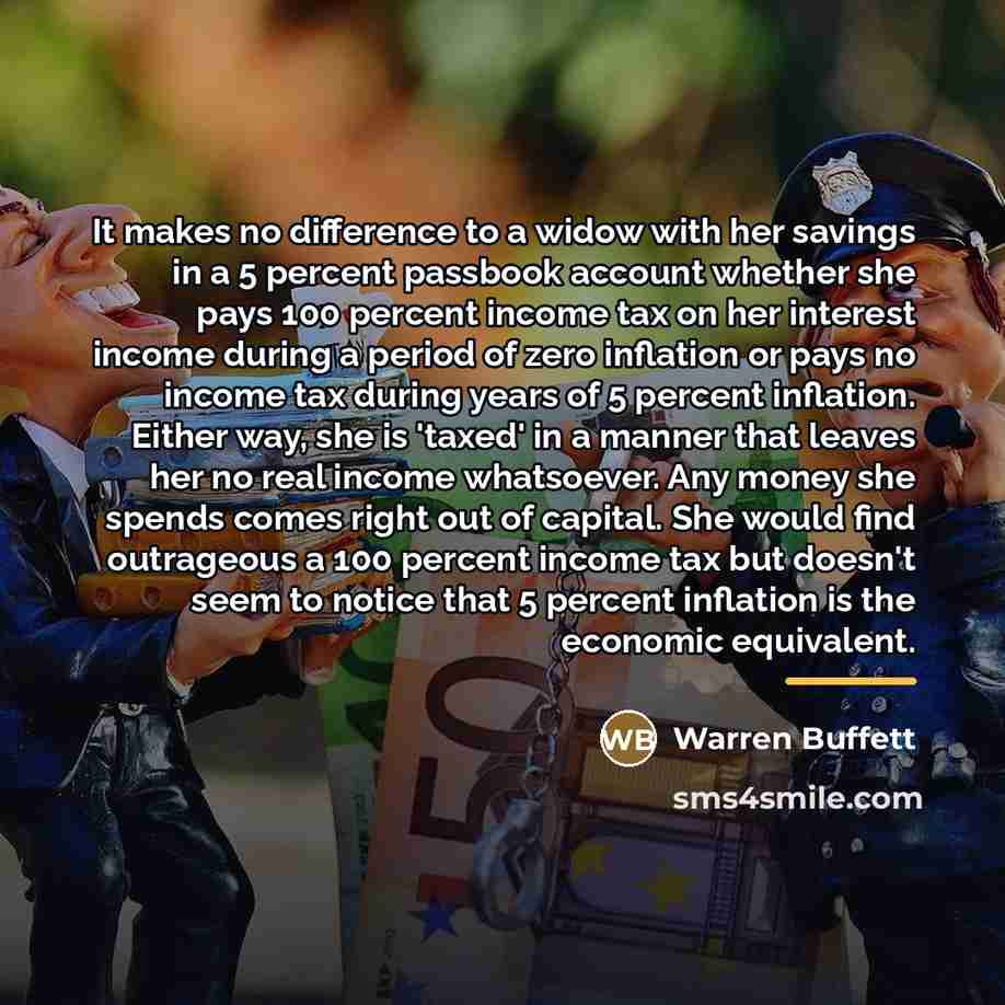 “It makes no difference to a widow with her savings…” quote by Warren Buffett