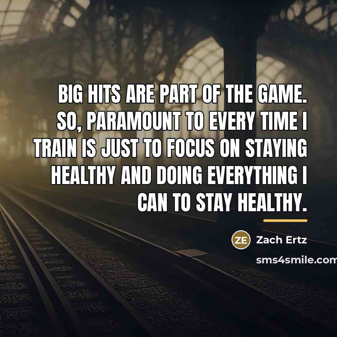 “Big hits are part of the game. So, paramount to…” quote by Zach Ertz