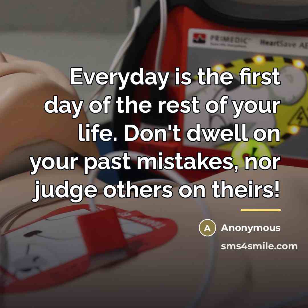 “Everyday is the first day of the rest of your…” quote by Anonymous