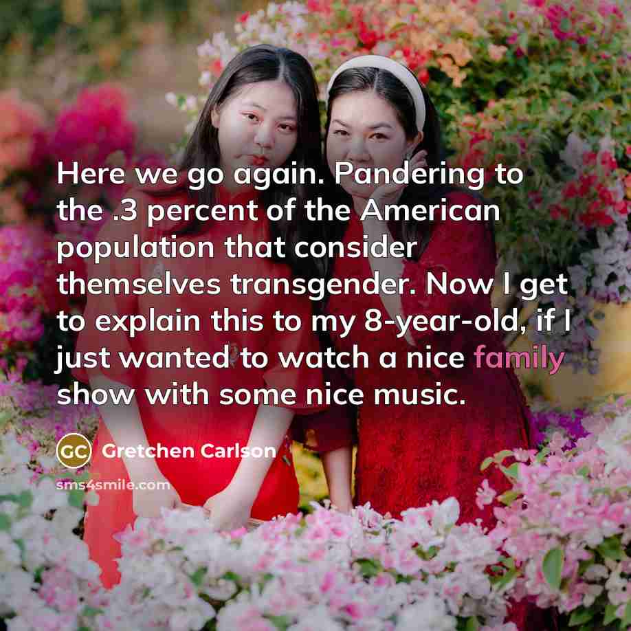 “Here we go again. Pandering to the .3 percent of…” quote by Gretchen Carlson