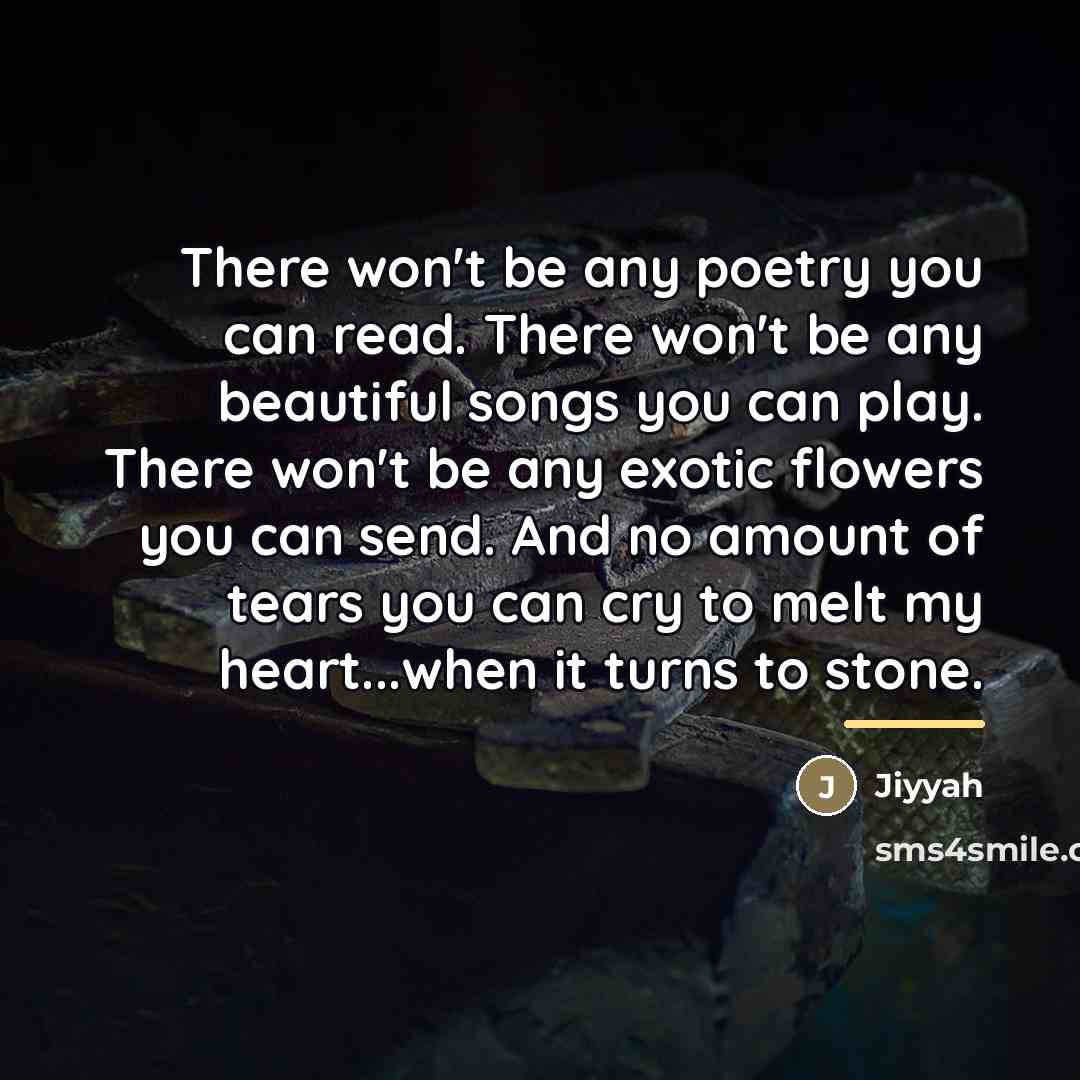 “There won't be any poetry you can read. There won't…” quote by Jiyyah