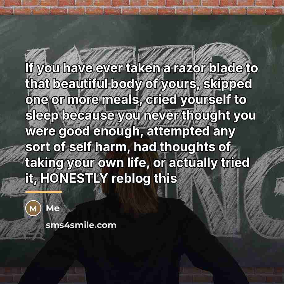 “If you have ever taken a razor blade to that…” quote by Me
