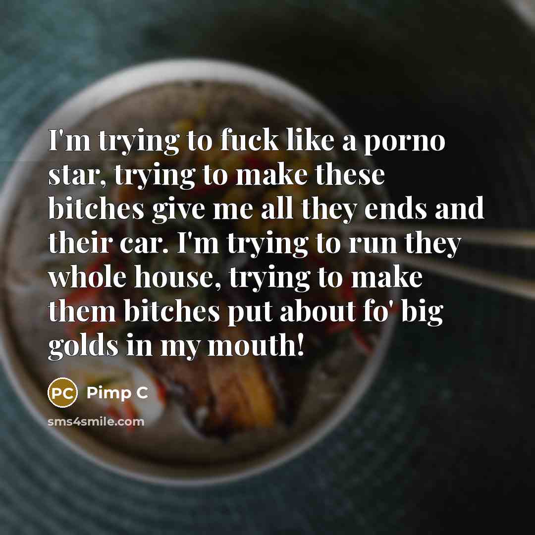 “I'm trying to fuck like a porno star, trying to…” quote by Pimp C