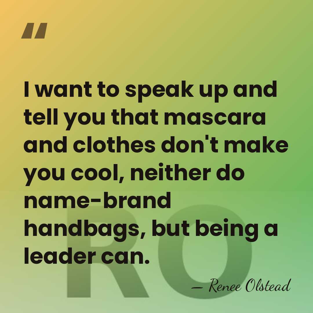 I want to speak up and tell you that mascara and clothes&hellip; - Renee Olstead