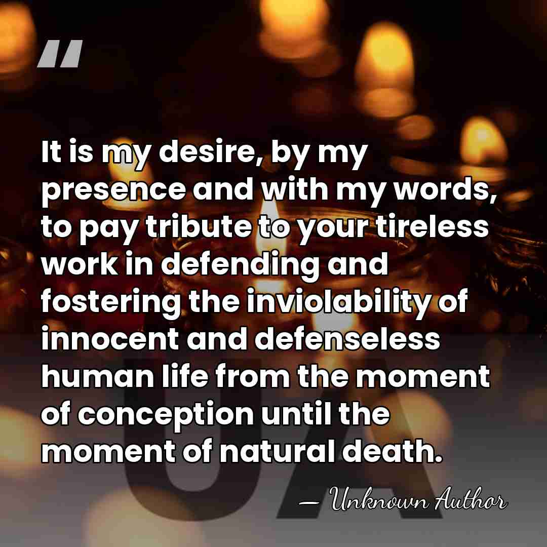 It is my desire, by my presence and with my words, to&hellip; - Unknown Author