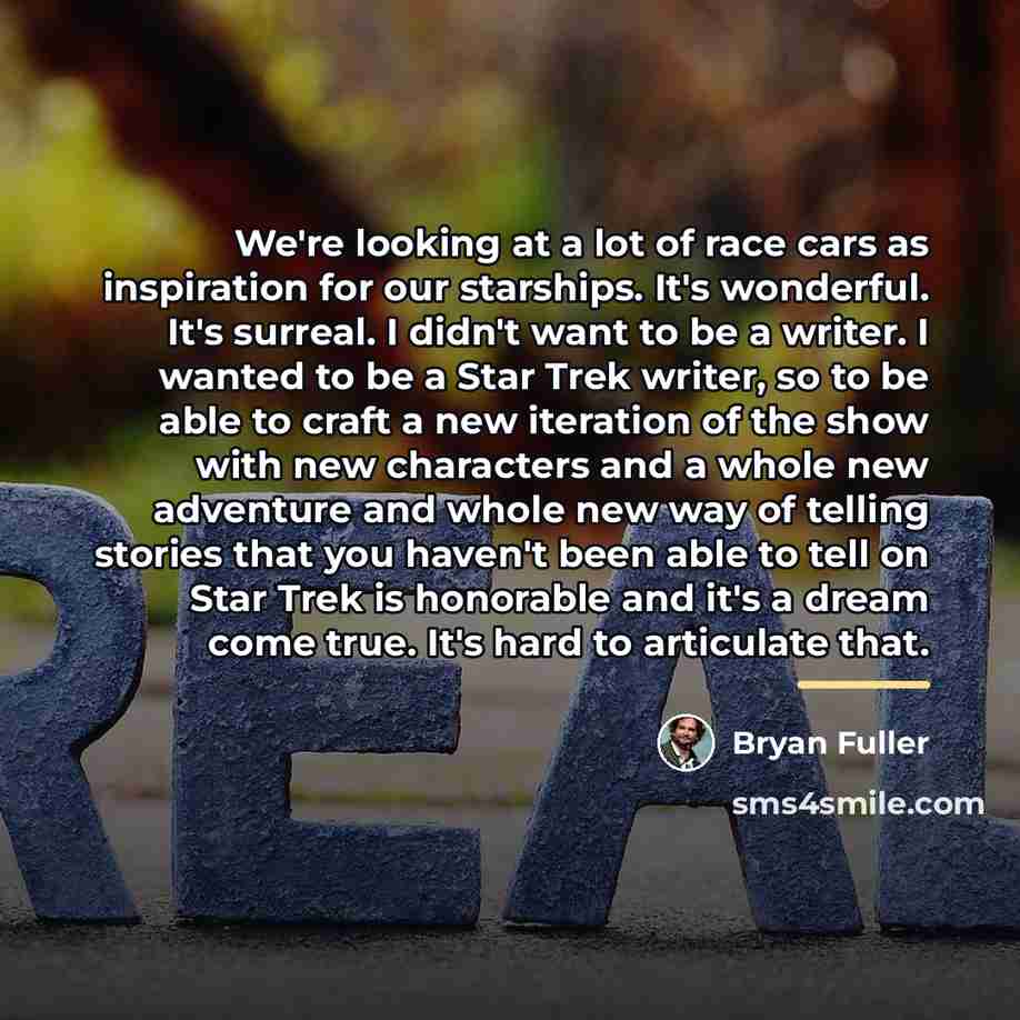 “We're looking at a lot of race cars as inspiration…” quote by Bryan Fuller