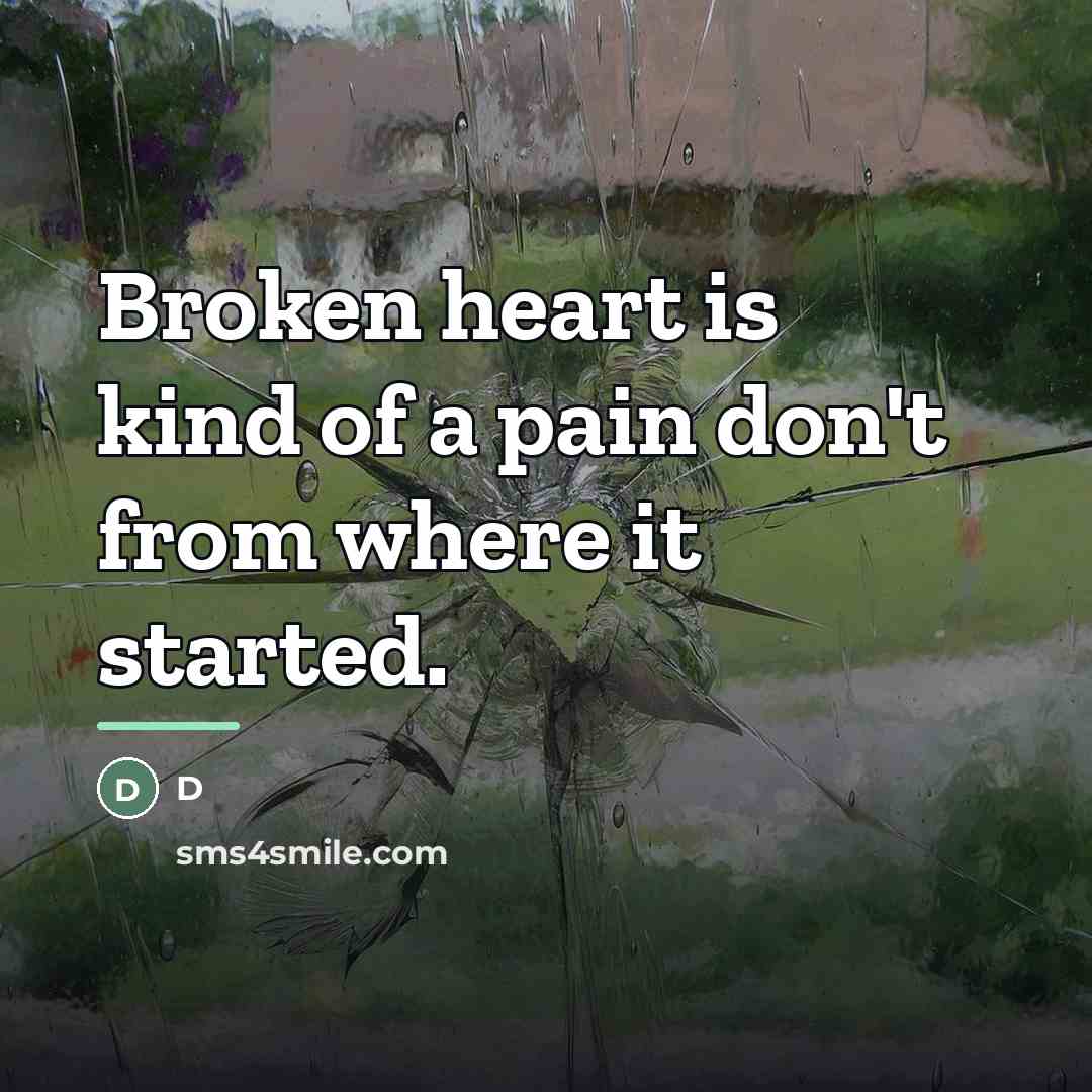 “Broken heart is kind of a pain don't from where…” quote by D