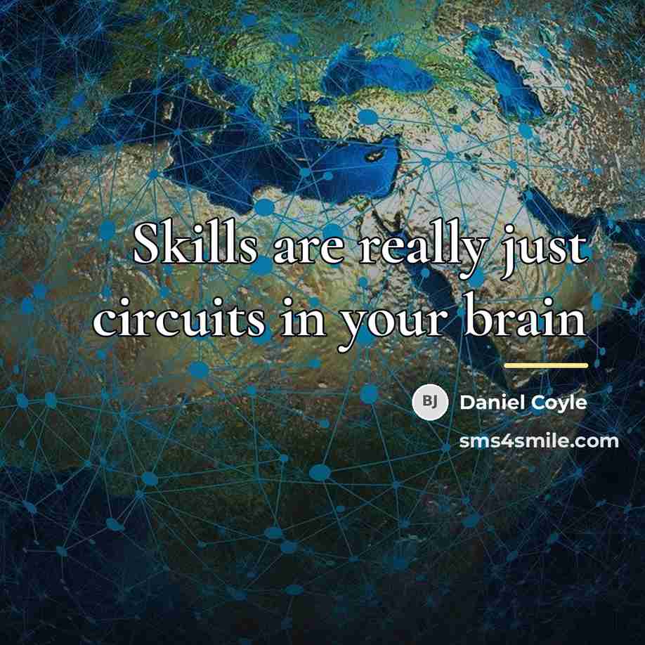 “Skills are really just circuits in your brain…” quote by Daniel Coyle