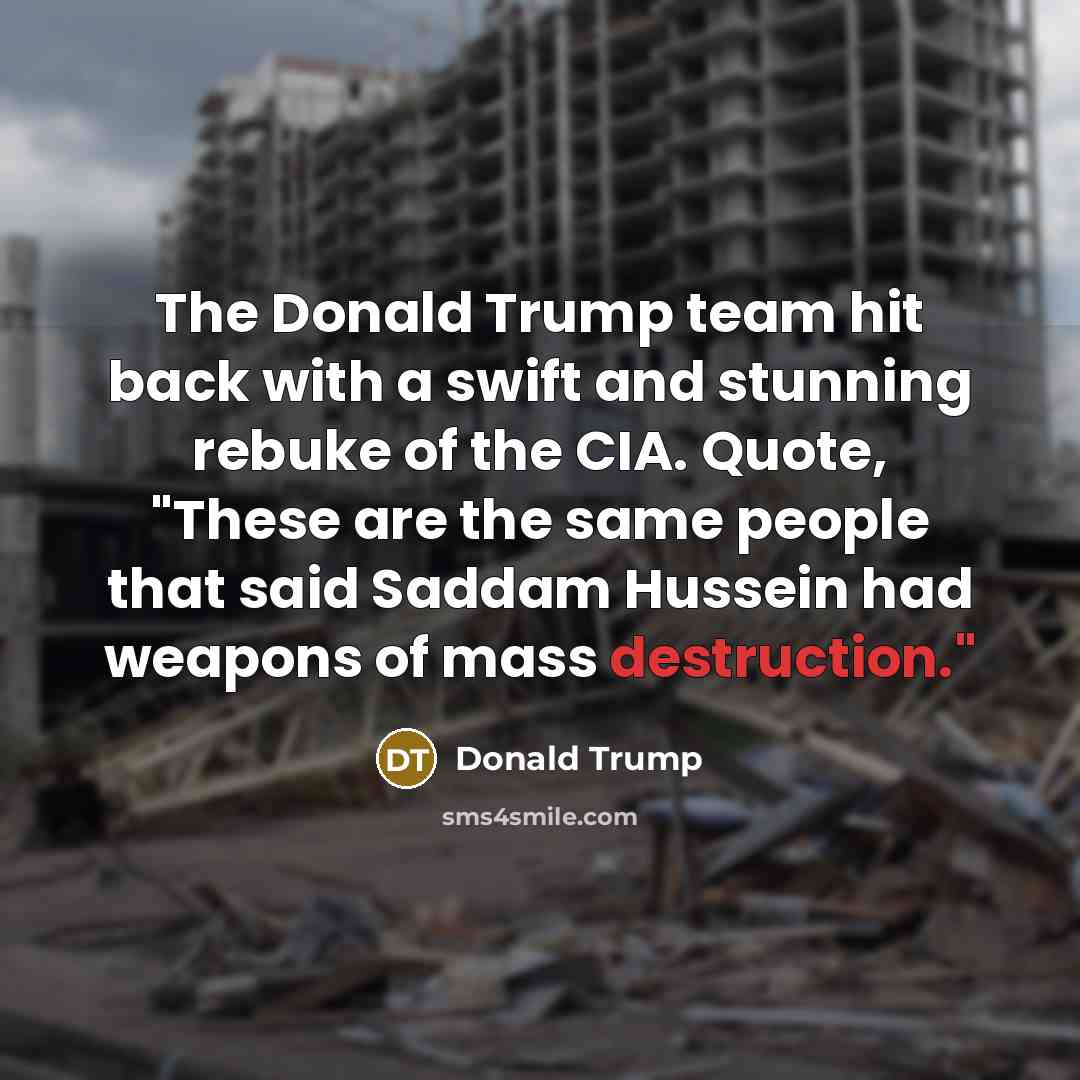 “The Donald Trump team hit back with a swift and…” quote by Donald Trump