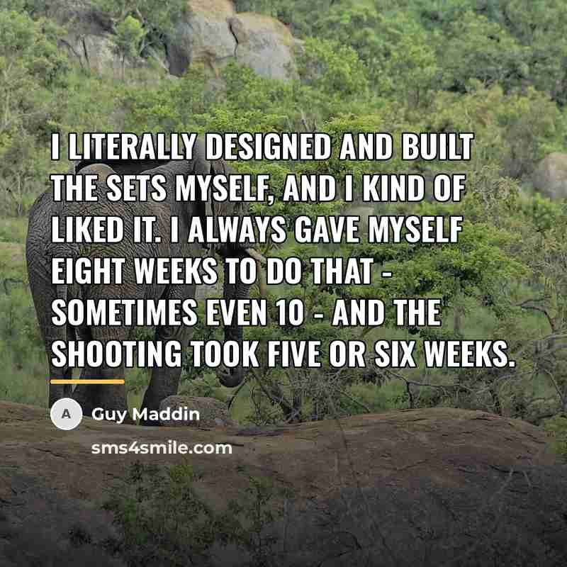 “I literally designed and built the sets myself, and I…” quote by Guy Maddin