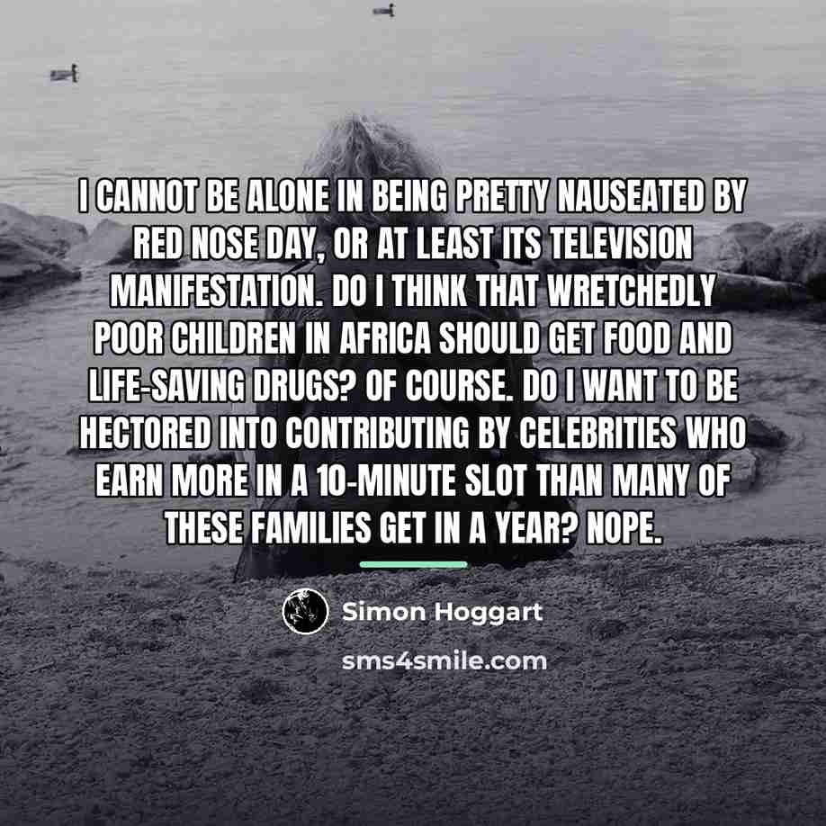 “I cannot be alone in being pretty nauseated by Red…” quote by Simon Hoggart