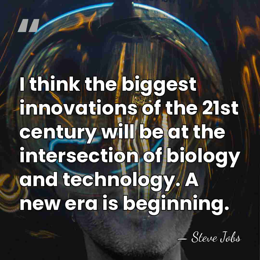 I think the biggest innovations of the 21st century will be at&hellip; - Steve Jobs
