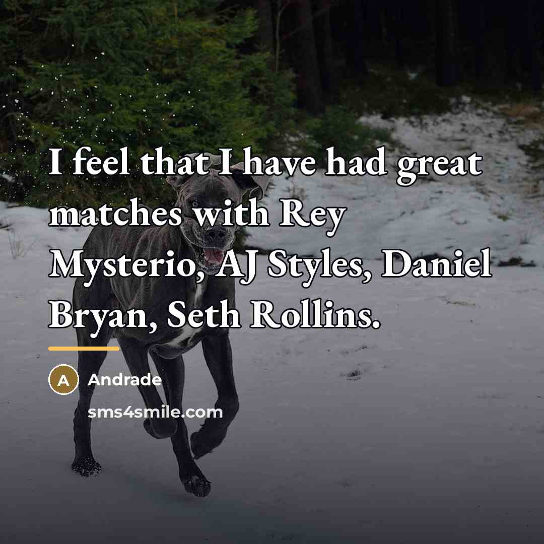“I feel that I have had great matches with Rey…” quote by Andrade