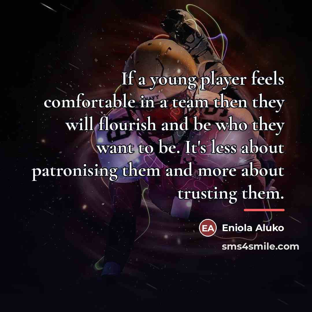 “If a young player feels comfortable in a team then…” quote by Eniola Aluko