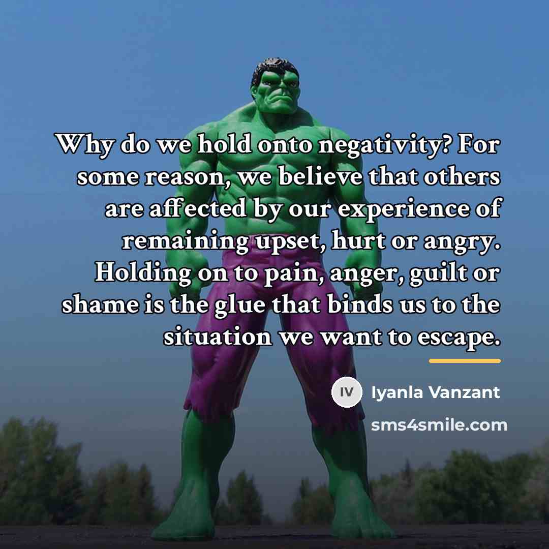 “Why do we hold onto negativity? For some reason, we…” quote by Iyanla Vanzant