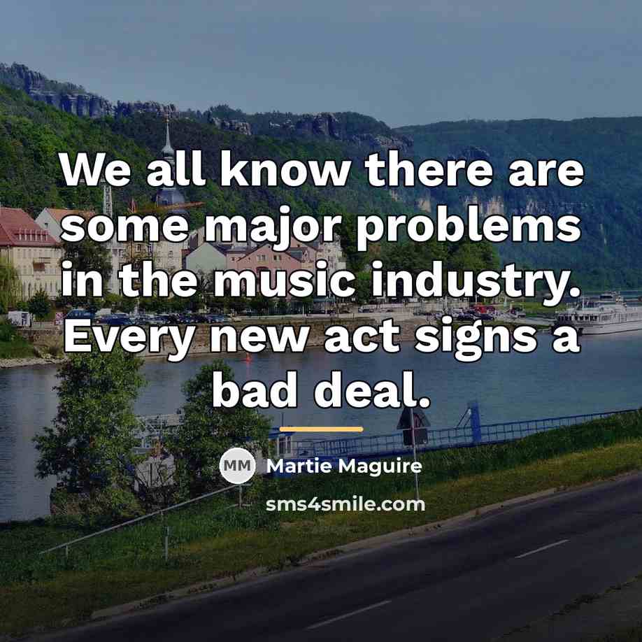 “We all know there are some major problems in the…” quote by Martie Maguire