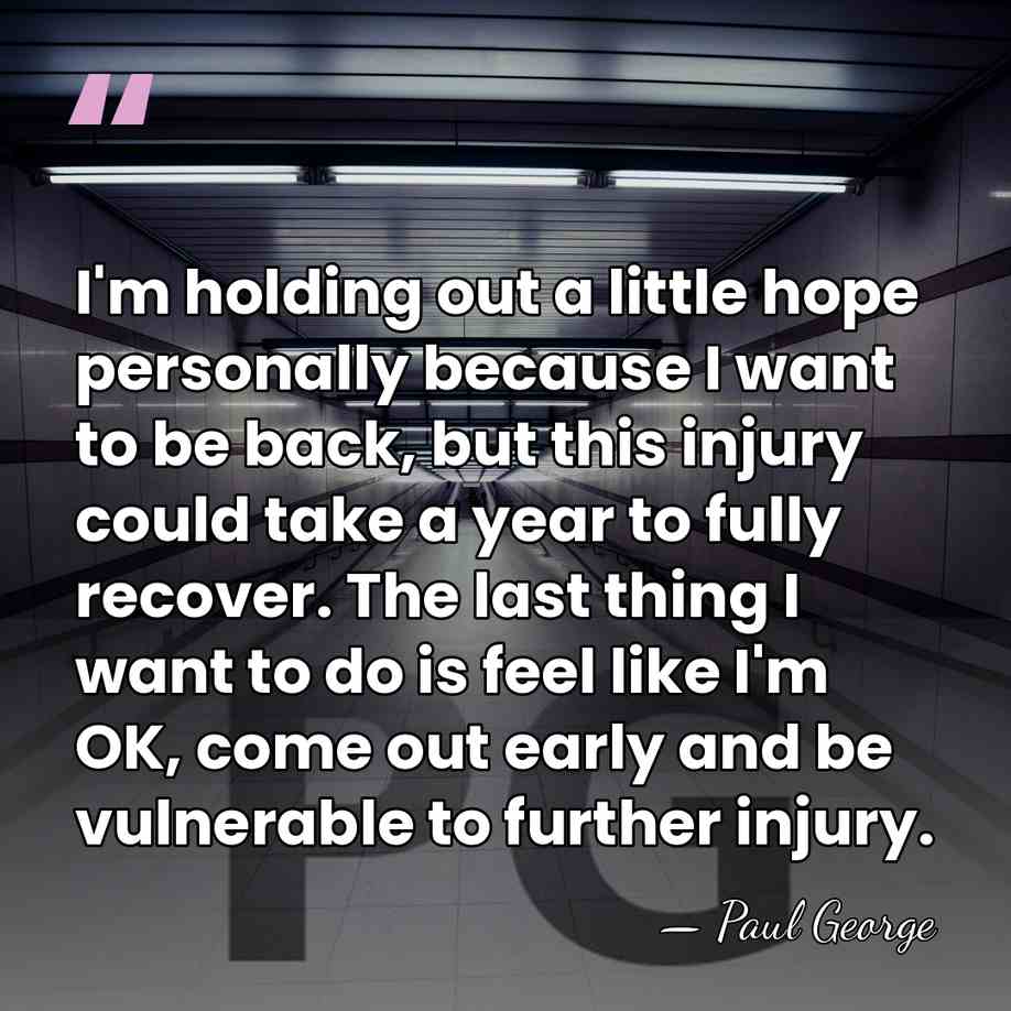 I'm holding out a little hope personally because I want to be&hellip; - Paul George
