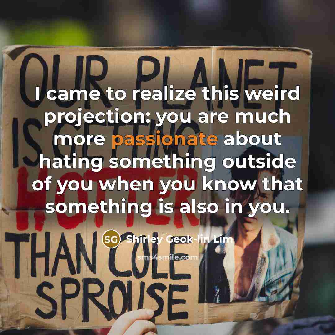“I came to realize this weird projection: you are much…” quote by Shirley Geok-lin Lim