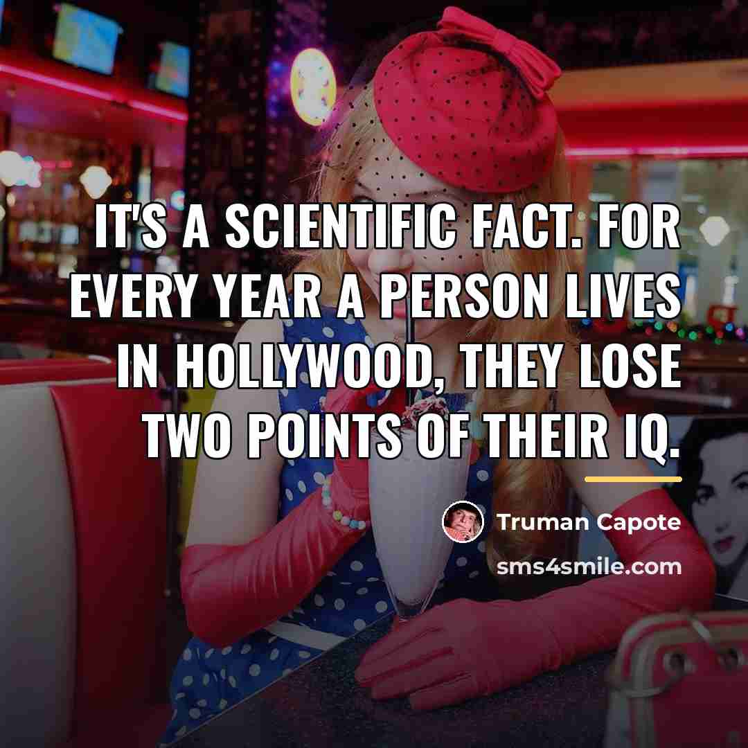 “It's a scientific fact. For every year a person lives…” quote by Truman Capote