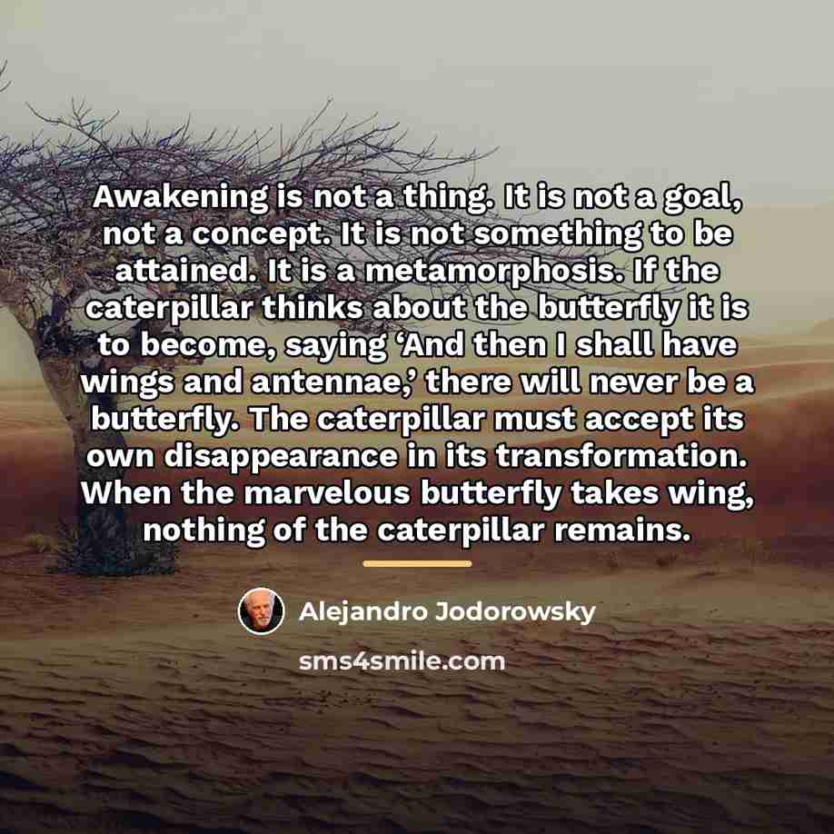 “Awakening is not a thing. It is not a goal,…” quote by Alejandro Jodorowsky