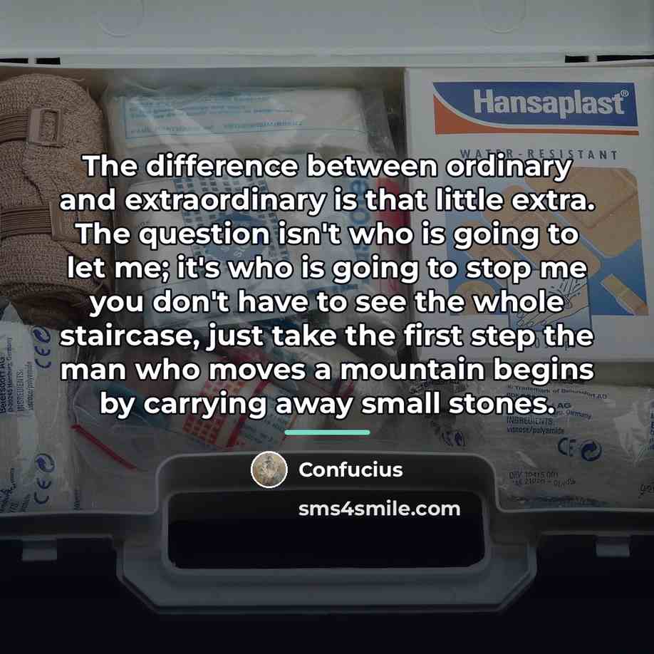 “The difference between ordinary and extraordinary is that little extra.…” quote by Confucius